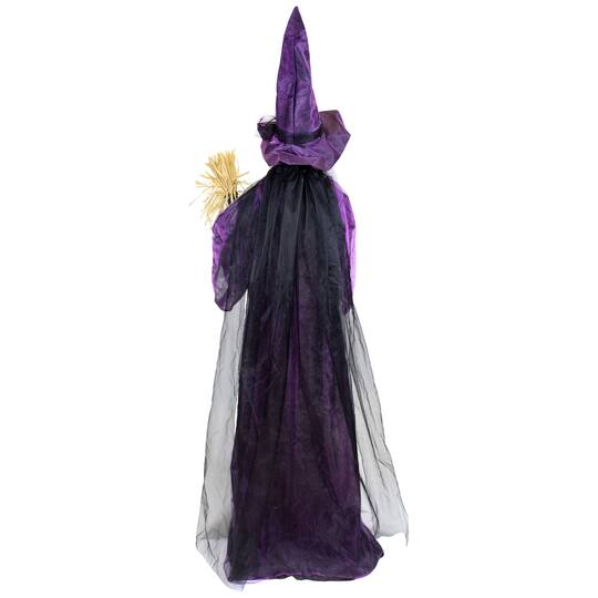 5.5ft. Lighted & Animated Witch Halloween Figure Decoration